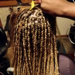 Box braids on caucausian hair